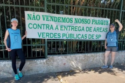 Ato no Parque da Aclimação reúne moradores e movimentos contra privatização de áreas verdes